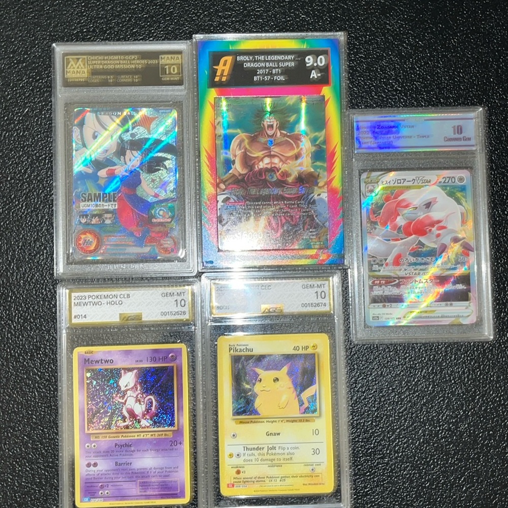 POKÉMON AND DRAGON BALL Z GRADED SLAB LOT.